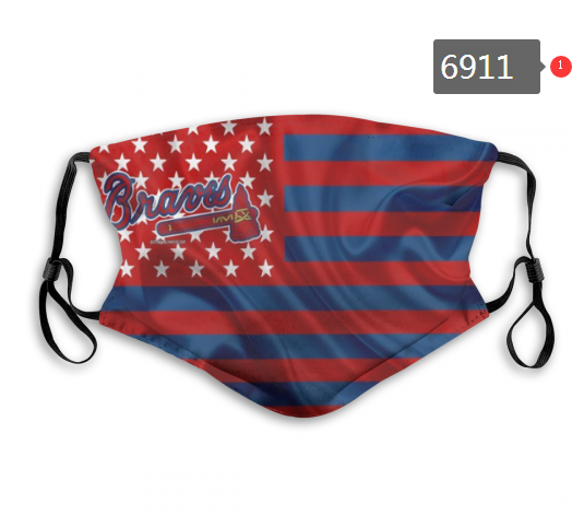 2020 MLB Atlanta Braves #1 Dust mask with filter->mlb dust mask->Sports Accessory